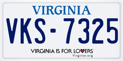 VA license plate VKS7325