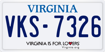 VA license plate VKS7326