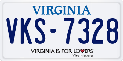 VA license plate VKS7328