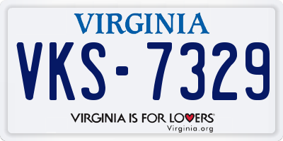 VA license plate VKS7329