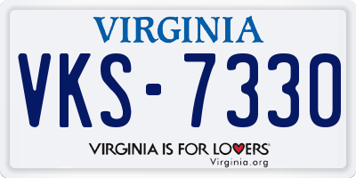 VA license plate VKS7330