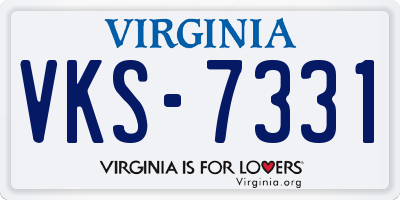 VA license plate VKS7331