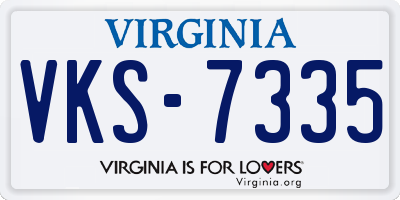 VA license plate VKS7335