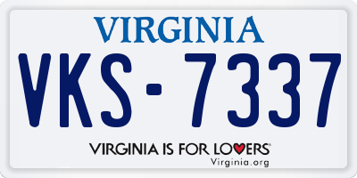 VA license plate VKS7337