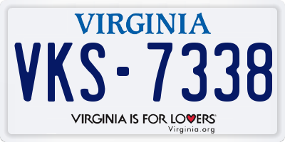 VA license plate VKS7338