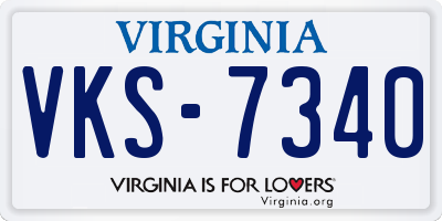 VA license plate VKS7340