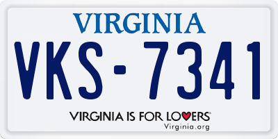 VA license plate VKS7341