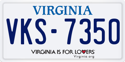 VA license plate VKS7350