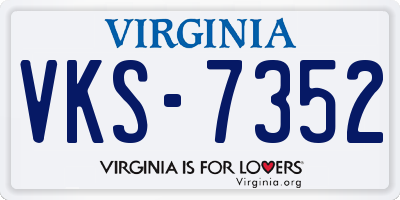 VA license plate VKS7352