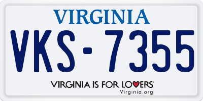 VA license plate VKS7355