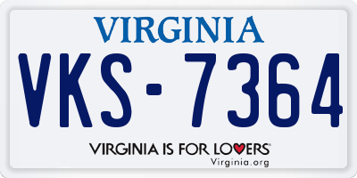 VA license plate VKS7364