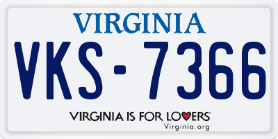 VA license plate VKS7366