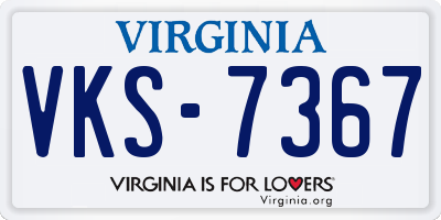 VA license plate VKS7367