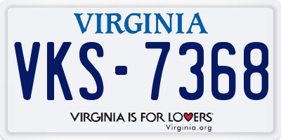 VA license plate VKS7368