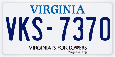 VA license plate VKS7370