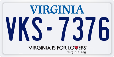 VA license plate VKS7376
