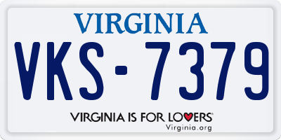 VA license plate VKS7379