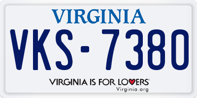 VA license plate VKS7380