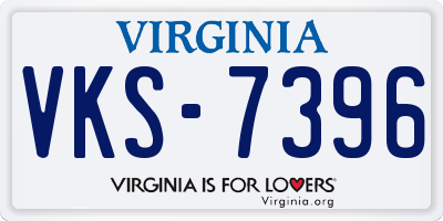 VA license plate VKS7396