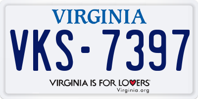 VA license plate VKS7397