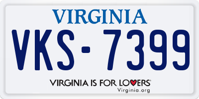 VA license plate VKS7399