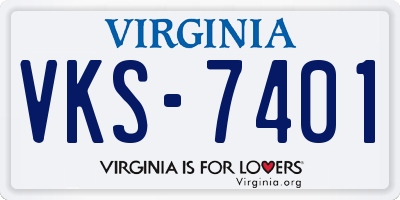 VA license plate VKS7401