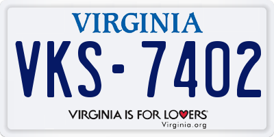 VA license plate VKS7402