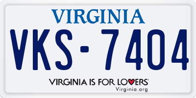 VA license plate VKS7404