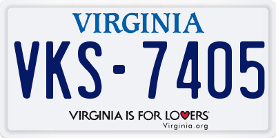 VA license plate VKS7405