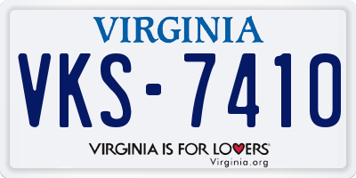 VA license plate VKS7410