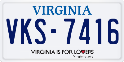 VA license plate VKS7416