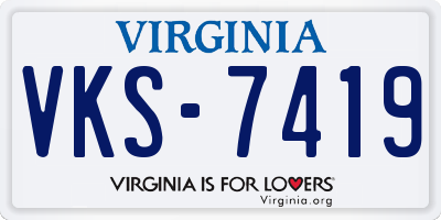 VA license plate VKS7419
