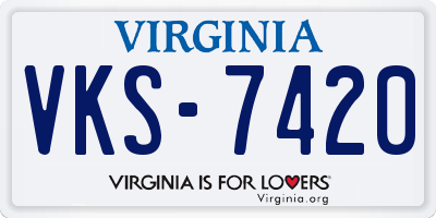 VA license plate VKS7420