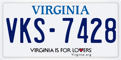 VA license plate VKS7428