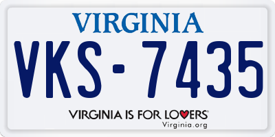 VA license plate VKS7435