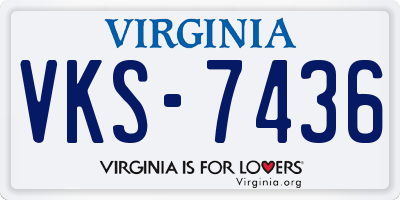 VA license plate VKS7436