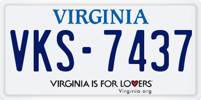 VA license plate VKS7437