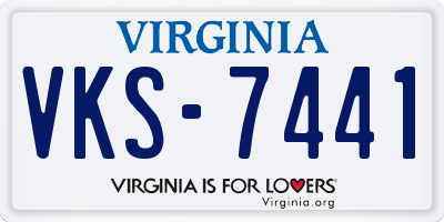 VA license plate VKS7441