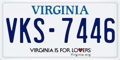 VA license plate VKS7446