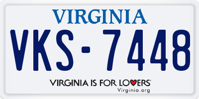 VA license plate VKS7448