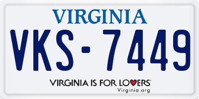 VA license plate VKS7449