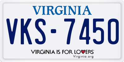 VA license plate VKS7450
