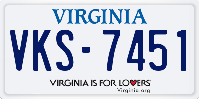 VA license plate VKS7451