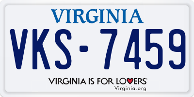 VA license plate VKS7459