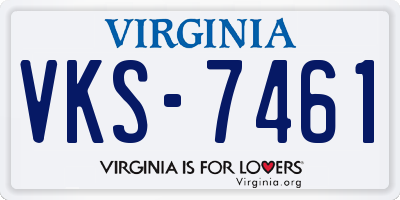 VA license plate VKS7461