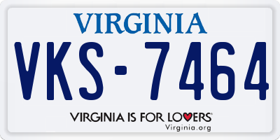VA license plate VKS7464