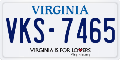 VA license plate VKS7465