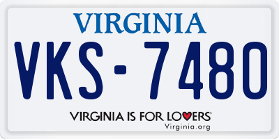 VA license plate VKS7480
