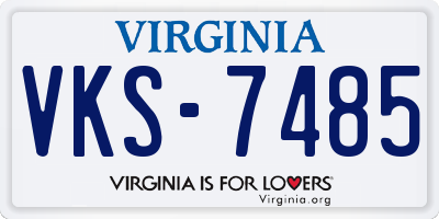 VA license plate VKS7485