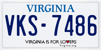 VA license plate VKS7486